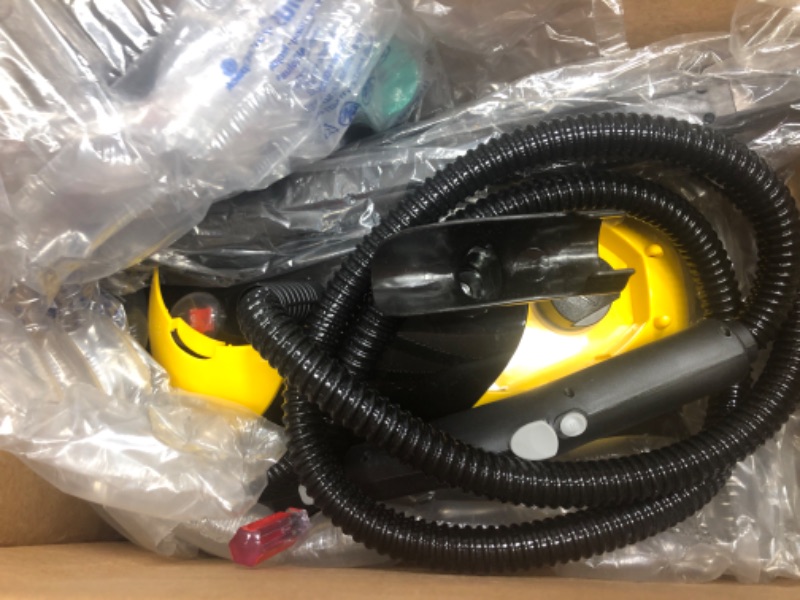 Photo 2 of ***PARTS ONLY*** McCulloch MC1275 Heavy-Duty Steam Cleaner with 18 Accessories, Extra-Long Power Cord, Chemical-Free Pressurized Cleaning for Most Floors, Counters, Appliances, Windows, Autos, and More, Yellow/Grey
