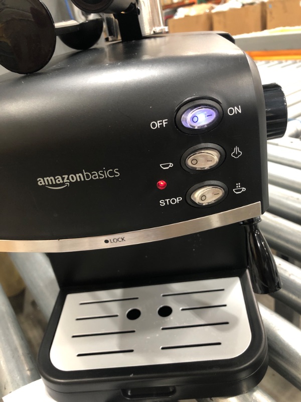 Photo 2 of Amazon Basics Espresso Machine and Milk Frother
