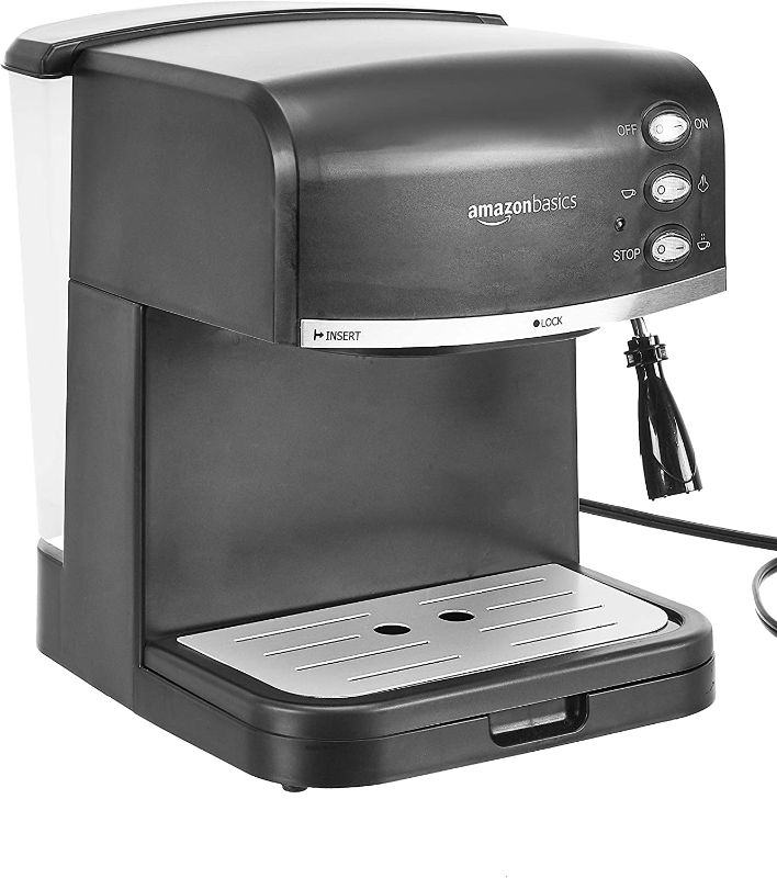 Photo 1 of Amazon Basics Espresso Machine and Milk Frother
