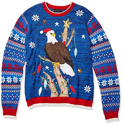 Photo 1 of Blizzard Bay Young Men’s Santa Eagle Sweater, Blue Combo, Medium