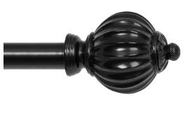 Photo 1 of CURTAIN ROD PUMPKIN TEXTURE 48-86" BLACK