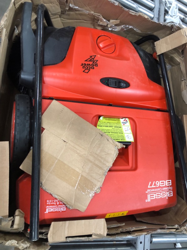 Photo 1 of ***PARTS ONLY*** Bissell 31" Battery Powered Triple Brush Push Power Sweeper, 13.2 Gal. Capacity
