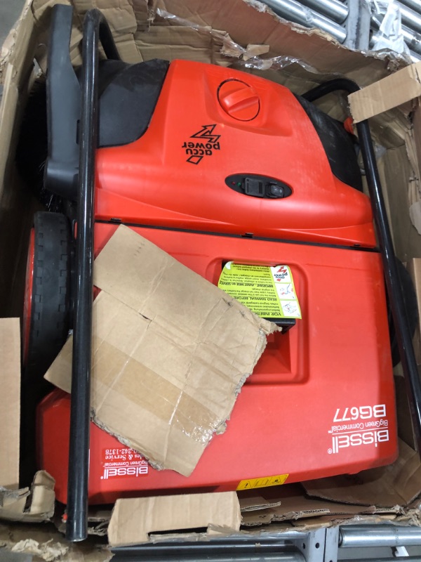 Photo 3 of ***PARTS ONLY*** Bissell 31" Battery Powered Triple Brush Push Power Sweeper, 13.2 Gal. Capacity
