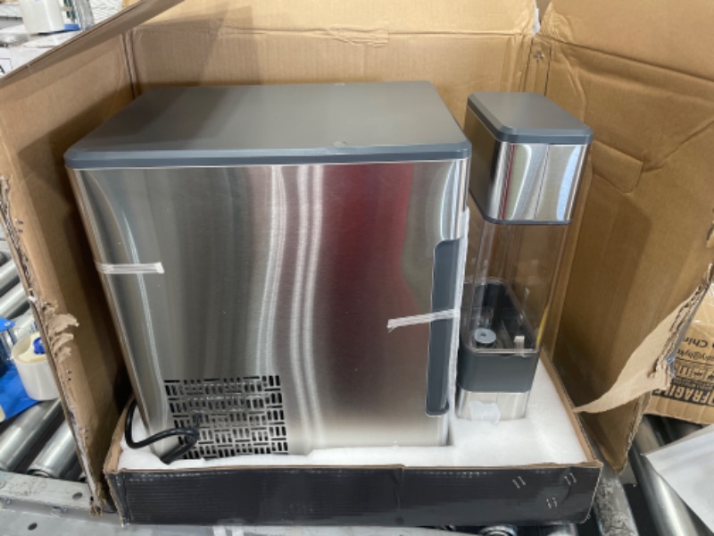 Photo 2 of GE Profile Opal | Countertop Nugget Ice Maker with Side Tank | Portable Ice Machine Makes up to 24 Lbs. of Ice per Day | Stainless Steel Finish
