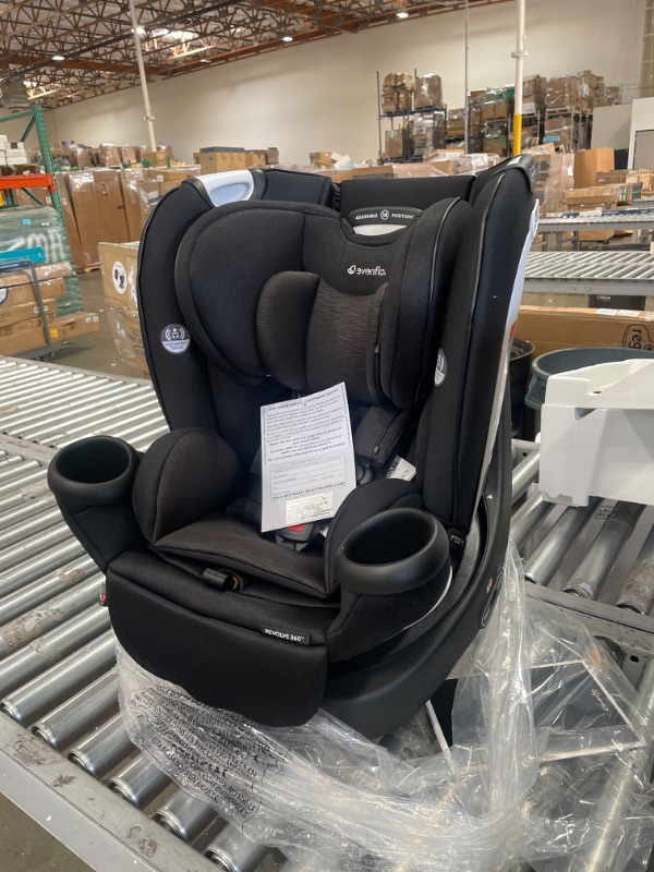 Photo 1 of Evenflo Gold Revolve360 Rotational All-in-1 Convertible Car Seat Swivel Car Seat Rotating Car Seat for All Ages Swivel Baby Car Seat Mode Changing 4120Lb Car Seat and Booster Car Seat, Onyx
