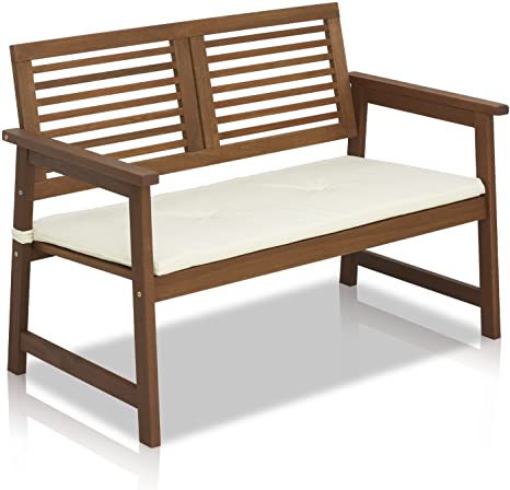 Photo 1 of Furinno FG161167 Tioman Hardwood Outdoor Bench in Teak Oil, Natural
