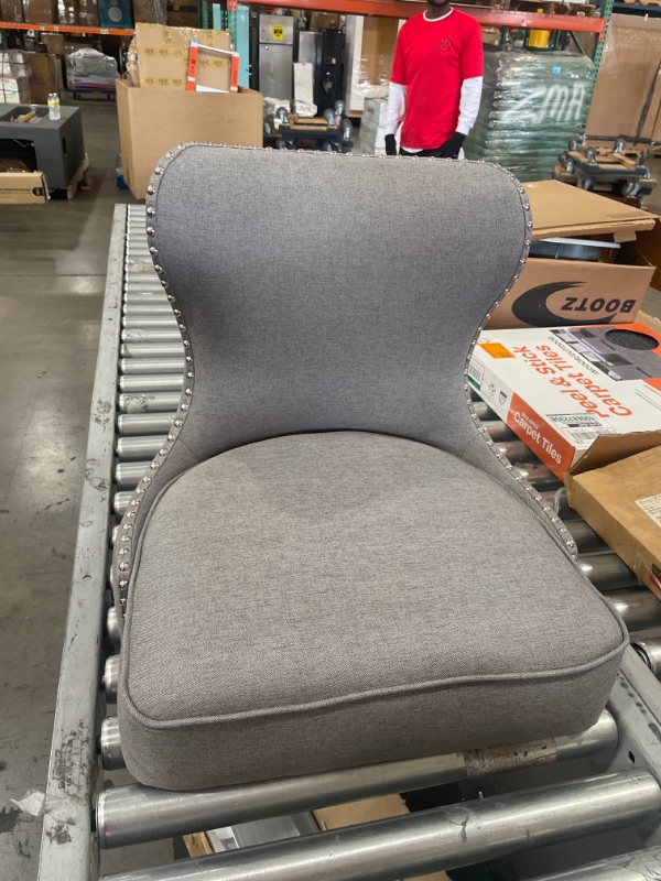 Photo 1 of 2- GREY UPHOLSTERED HOME DINING CHAIRS