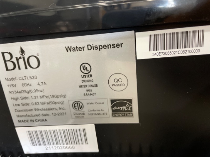 Photo 4 of Brio Limited Edition Top Loading Water Cooler Dispenser Holds 3 or 5gal Bottles

