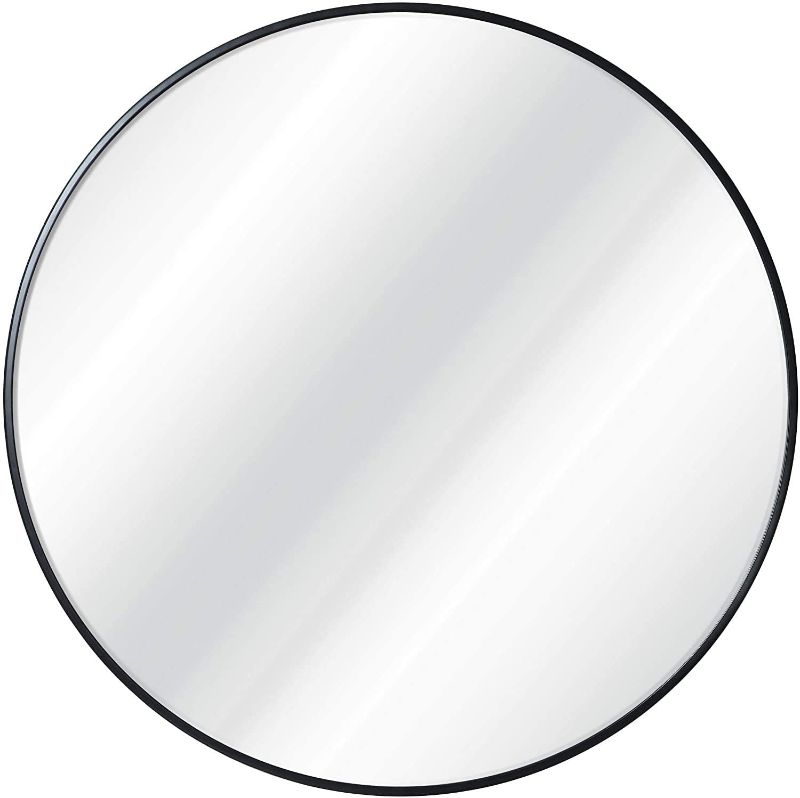 Photo 1 of  Round Mirror for Wall,30-inch Metal Framed Circle Mirror