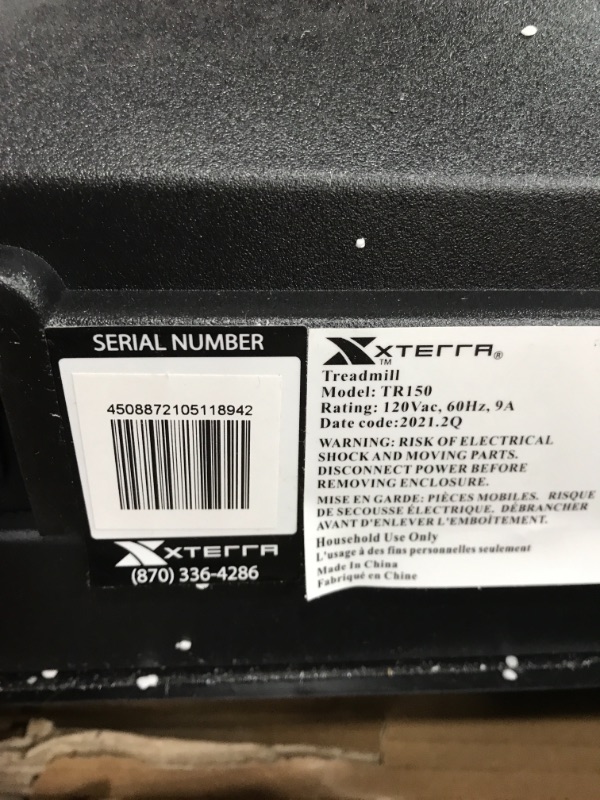 Photo 3 of XTERRA Fitness TR150 Folding Treadmill
