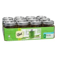 Photo 1 of 2 packs  Ball 16oz 12pk Glass Wide Mouth Mason Jar with Lid and Band
