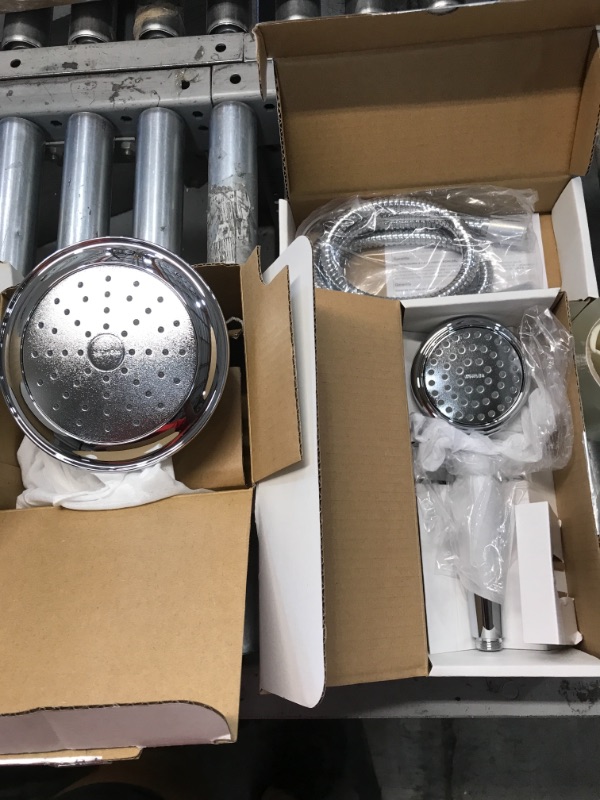Photo 1 of **KOHLER SHOWER SET***
KOHLER 45906-CP HydroRail-S Shower Column
KOHLER Artifacts 1-Spray 6 in. Single Wall Mount Fixed Shower Head in Polished Chrome
Kohler K-9514-CP Kohler K-9514 MasterShower 60" Hand Shower Hose with Swivel Base
KOHLER K-72776-CP Arti
