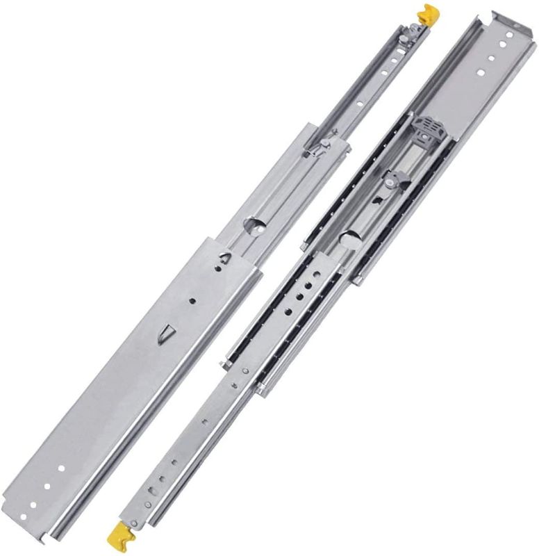 Photo 1 of ***STOCK PHOTO FOR REFERNCE ONLY***
 48" Industrial Grade Heavy Duty Drawer Slide with Lock 3-Fold Full Extension,