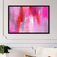 Photo 1 of **MINOR DAMAGE*** Hot Pink by Oliver Gal - Painting on Canvas 36 X 54IN