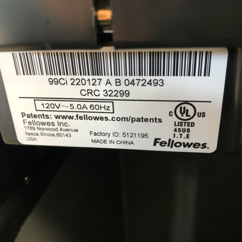 Photo 3 of Fellowes Powershred 99Ci 18-Sheet Capacity, 100% Jam Proof Cross-Cut Paper Shredder
