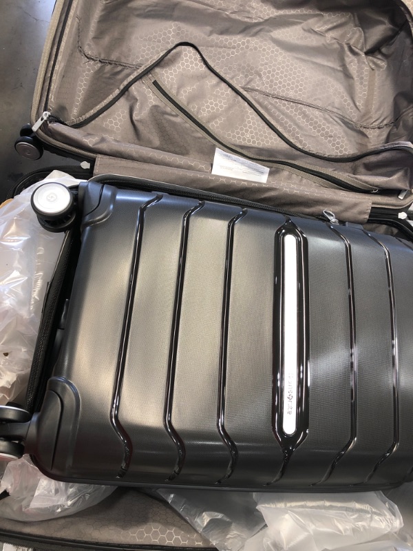 Photo 3 of ***DAMAGE TO ZIPPER** Samsonite Freeform Hardside Expandable with Double Spinner Wheels, Black, 2-Piece Set (21/28)
