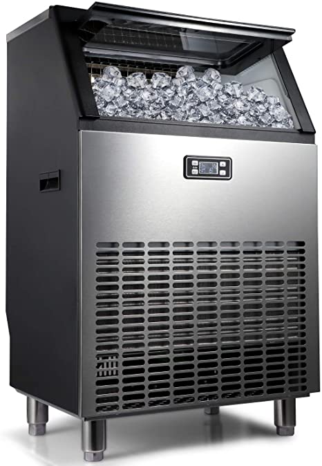 Photo 1 of Northair Commercial Ice Maker Machine 270lbs Ice/ 24H Stainless Steel Free-Standing Ice Maker Machine with LCD Display, Ideal For Restaurant, Bar, Coffee Shop
