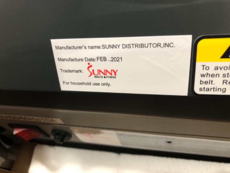 Photo 4 of Sunny Health and Fitness (SF-T4400) Motorized Treadmill
