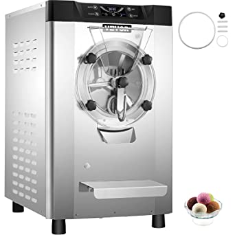 Photo 1 of VEVOR Commercial Ice Cream Machine 1400W 20/5.3 Gph Hard Serve Ice Cream Maker with LED Display Screen Auto Shut-Off Timer One Flavors Perfect for Restaurants Snack bar Supermarkets
