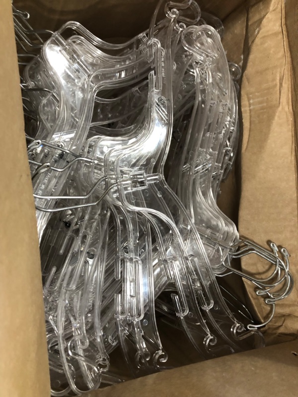 Photo 3 of  Clear Plastic Hangers With 360 Swivel 