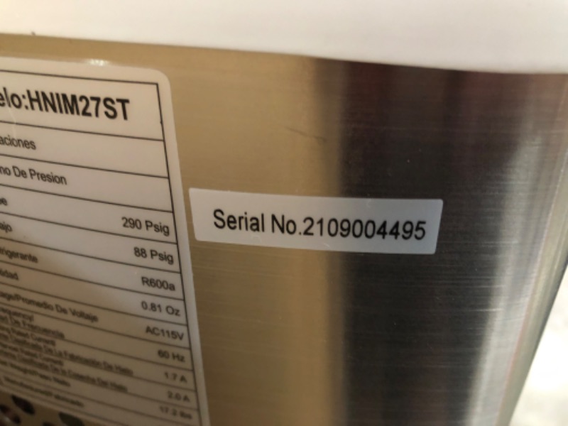 Photo 1 of 27 lbs. Portable Countertop Ice Maker in Stainless Steel
