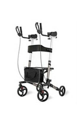 Photo 1 of **SIMIALR TO STOCK PHOTO DIFFERENT COLOR*- RINKMO Upright Rollator Walker w Seat 8in Wheels Padded Armrest Backrest
