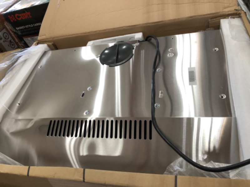 Photo 1 of Cosmo COS-5MU30 30 in. Under Cabinet Range Hood Ductless Convertible Duct, Slim Kitchen Stove Vent with, 3 Speed Exhaust Fan, Reusable Filter and LED Lights in Stainless Steel, 30 inch
