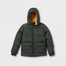 Photo 1 of Bays Short Puffer Jacket - All In Motion Olive Green- Medium 