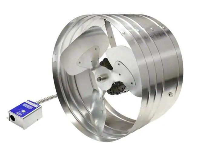 Photo 1 of 1450 CFM SIlver Electric Powered Gable Mount Electric Attic Fan
