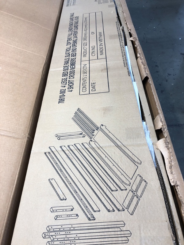 Photo 1 of ***BED REPLACEMENT PARTS***70610-002 4 legs bed side rails slat rolls top tent full length back guardrails 4 short cross members bed end opening, 3/4 front guardrails