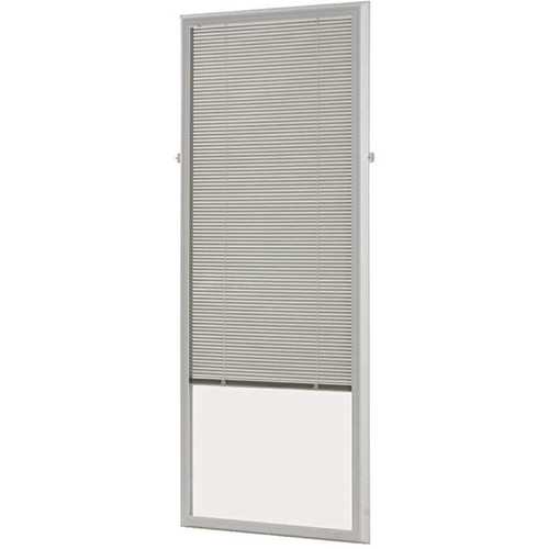 Photo 1 of ODL ADDON2264E White Cordless Add On Enclosed Aluminum Blinds with 1/2 in. Slats, for 22 in. Wide x 64 in. Length Door Windows
