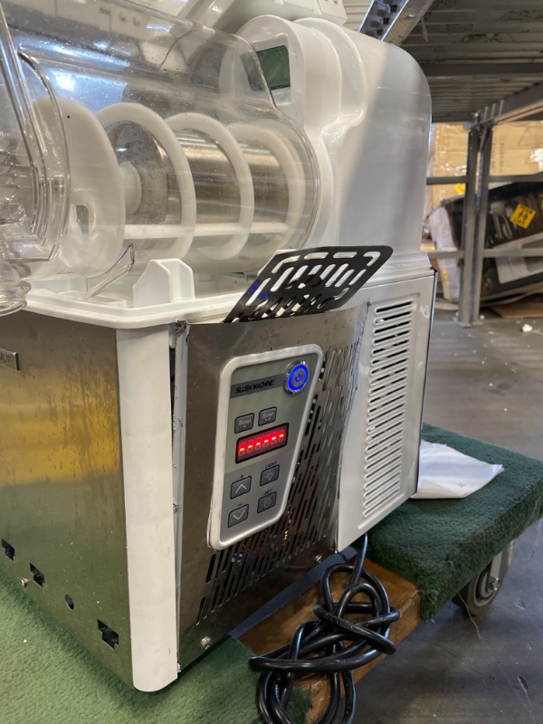 Photo 3 of VEVOR Margarita Machines, 3LX2 Tank Slushy Machine Commercial, 340W Frozen Margarita Machine with Temperature Preservation, Stainless Steel Home Slush Frozen Drink Machine with Automatic Clean, White
