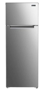 Photo 1 of Magic Chef 7.4 Cu. Ft. 2-Door Mini Fridge In Platinum Steel With Freezer
