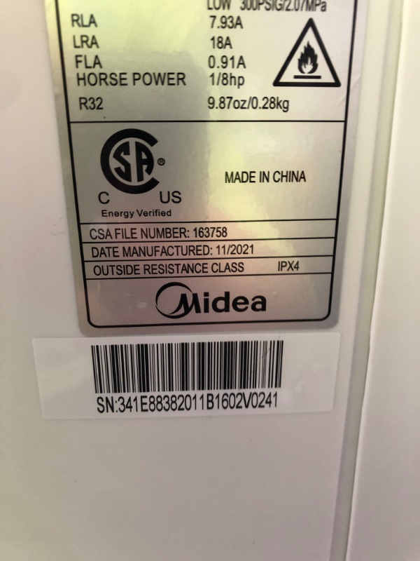 Photo 5 of Midea 8,000 BTU Smart Inverter U-Shaped Window Air Conditioner, 35% Energy Savings, Extreme Quiet, MAW08V1QWT (1827111)
