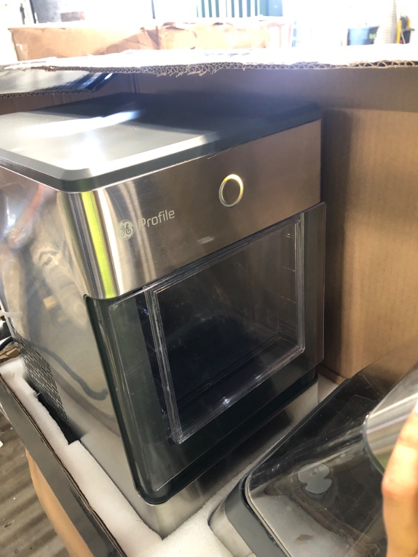 Photo 5 of GE Profile Opal | Countertop Nugget Ice Maker with Side Tank | Portable Ice Machine Makes up to 24 lbs. of Ice Per Day | Stainless Steel Finish
