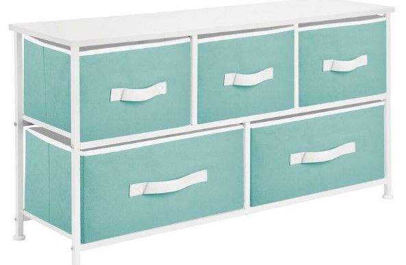 Photo 1 of mDesign Wide Dresser Storage Tower with 5 Drawers

