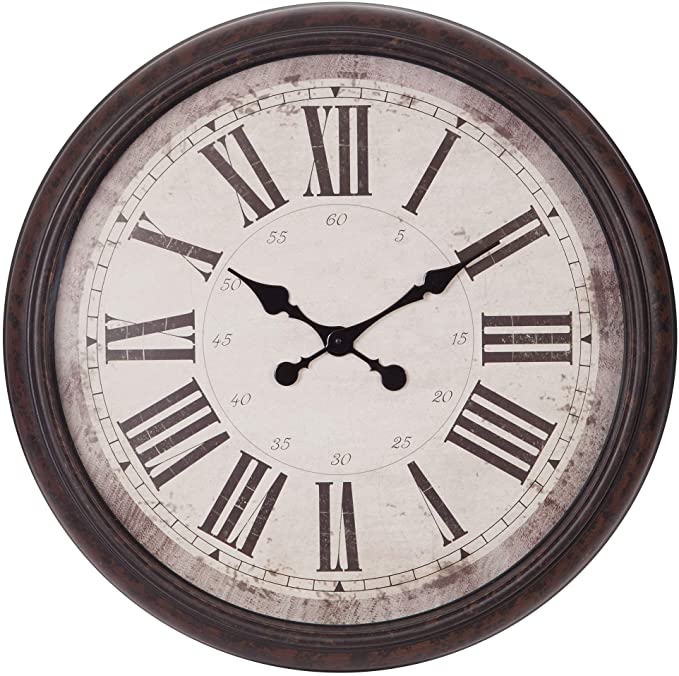 Photo 1 of 30" Antique Bronze Baldaud Roman Numeral Wall Clock
