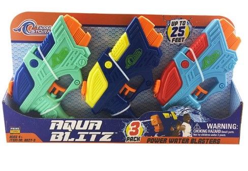 Photo 1 of 6PK-Prime Time Tidal Storm Aqua Blitz Water Blasters - 3pk

