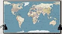 Photo 1 of CANVAS WALL ART 3 PCS WORLD MAP POSTERS 20"X35"