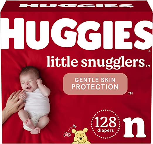 Photo 1 of Baby Diapers Size Newborn, 128 Ct, Huggies Little Snugglers
