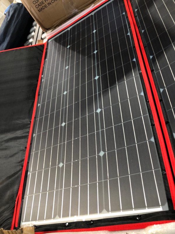 Photo 2 of **MISSING COMPONENTS** - DOKIO 300W 18V Portable Solar Panel Kit (ONLY 0.9in Thick) Folding Solar Charger with 2 USB Outputs for 12v Batteries/Power Station AGM LiFePo4 RV Camping Trailer Car Marine
