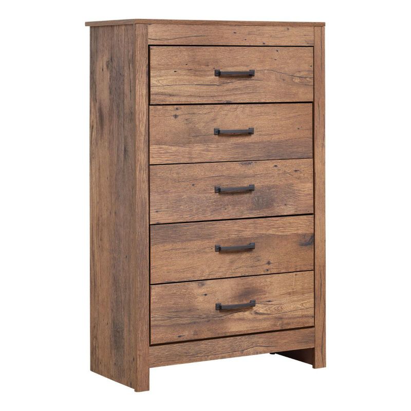 Photo 1 of **PARTS ONLY*- sauder 5-drawer chest brown wooden cabinet with handles