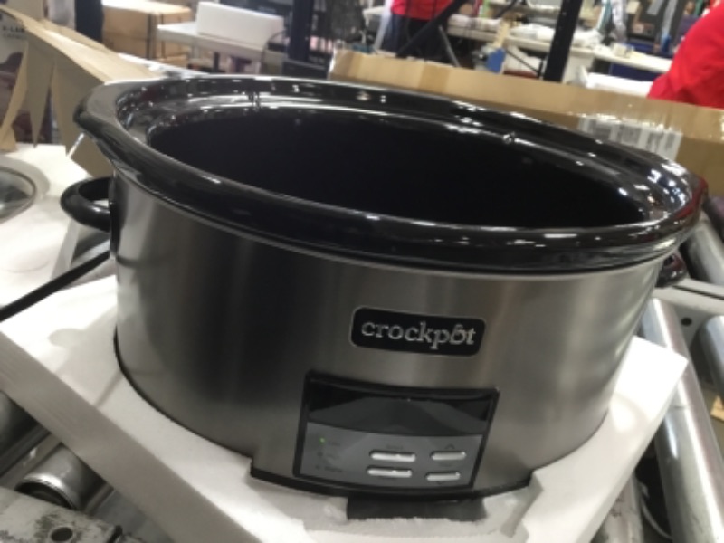 Photo 2 of Crock Pot 8 Quart Programmable Slow Cooker Black Stainless Steel SCCPVFC800-DS
