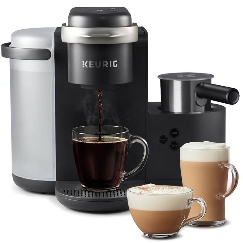 Photo 1 of Keurig K-Cafe Single Serve K-Cup Coffee Maker Latte Maker and Cappuccino Maker Dark Charcoal
