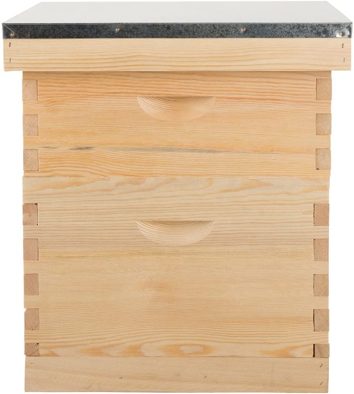 Photo 1 of  Bee Hive, 2 Layer Honey Bee Hives, Beekeeping Supplies Beehive Kit with 10 Medium 10 Deep Honeycomb Foundation Frames,