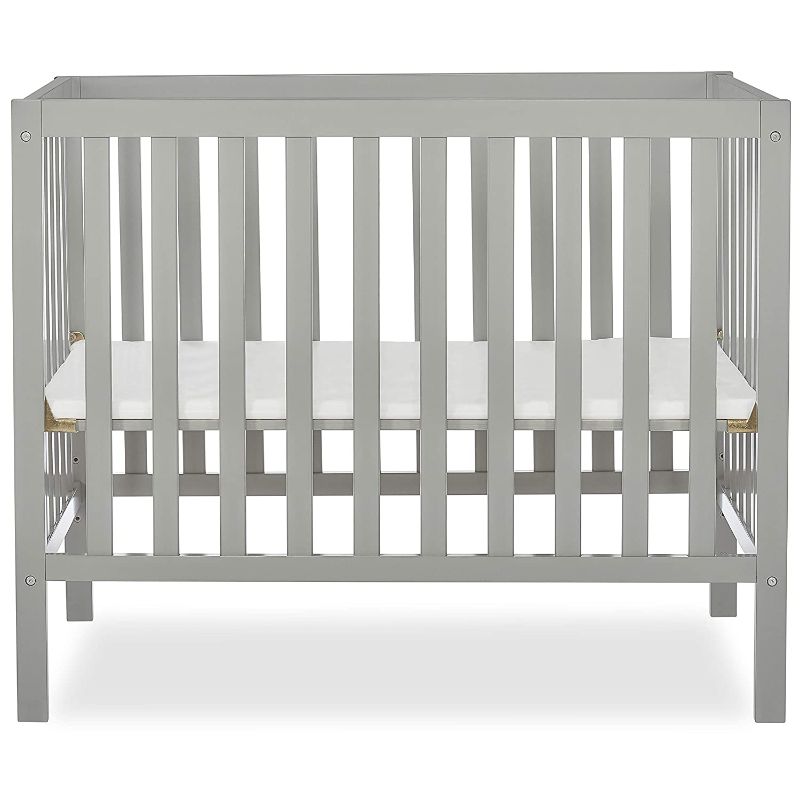 Photo 1 of Dream On Me, Edgewood 4-in-1 Convertible Mini Crib, Cool Grey , 40x25x33 Inch (Pack of 1)
