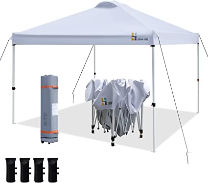Photo 1 of ***SLIGHT TEAR ON CARRY BAG/TARP***
LAUSAINT HOME Outdoor Gazebo Easy Pop-up Instant Patio Canopy Garden Tent 10x10 Backyard Commercial Vented Beach Shelter (White, 10x10)
