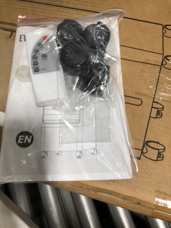 Photo 1 of Evaporative Air Cooler -  2-In-1 Swamp Cooler & Fan Tower w/Remote Control, 3 Speeds & Cool/Heat Mode, 8-Hour Timer, Air Cooling Fan for All-Year Around Use at Home Office Garage Outdoor
