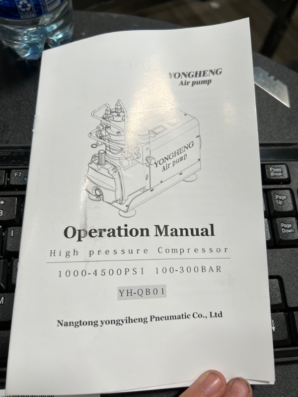 Photo 2 of ***MISSING COMPONENTS*** YONG HENG High Pressure Air Compressor Pump,Adjustable Control with Auto-Stop 110V 30Mpa Electric Air Pump Air Rifle PCP 4500PSI Paintball Fill Station for Fire Fighting and Diving
