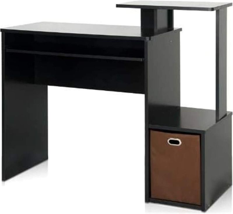 Photo 1 of Furinno Econ Multipurpose Home Office Computer Writing Desk, Black/Brown
